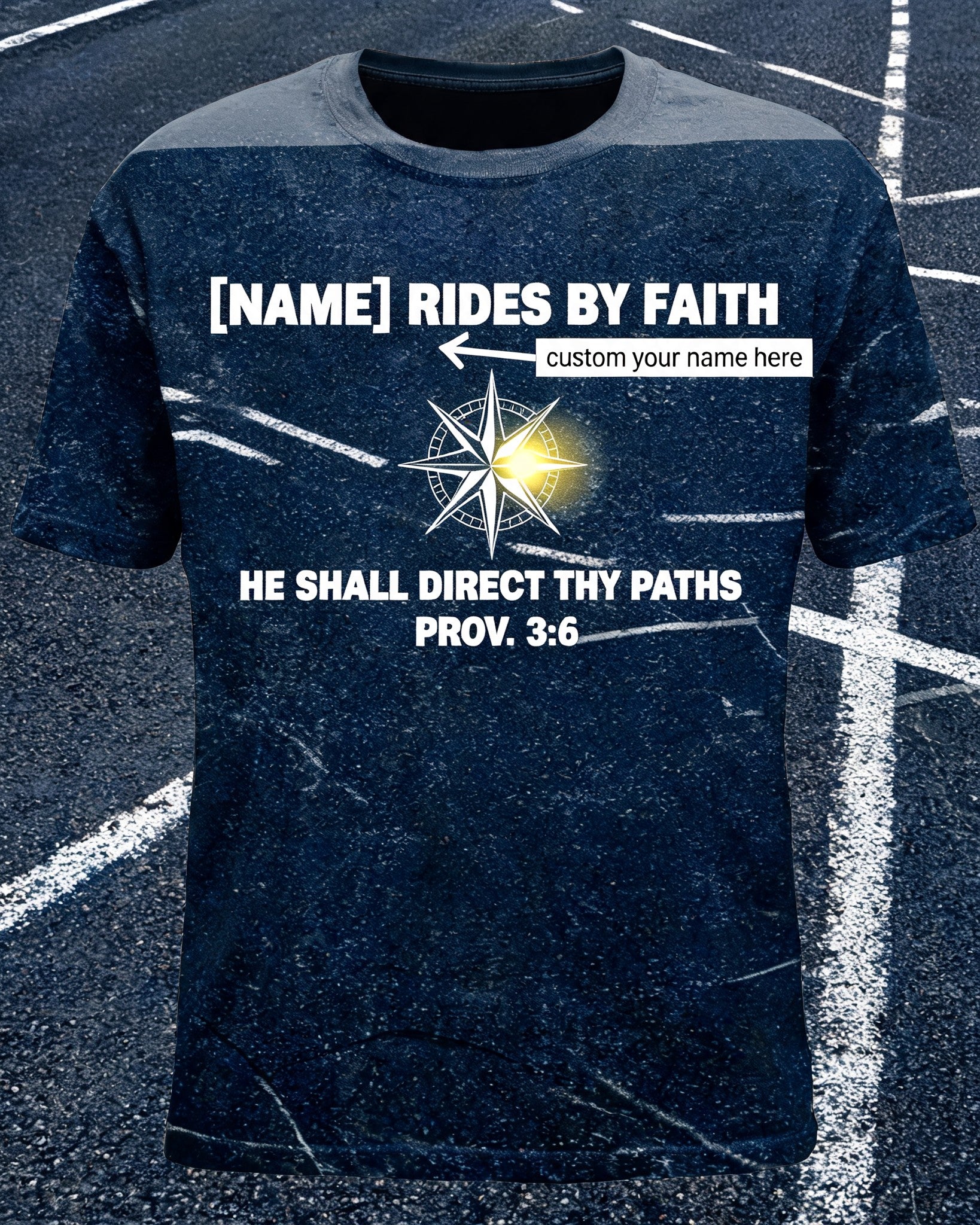 Christian Biker Shirts For Men Custom Rides By Faith AOP Tee