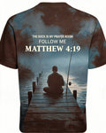 Christian Shirt Brown - The Dock Is My Prayer Room Short-sleeve AOP T-shirt