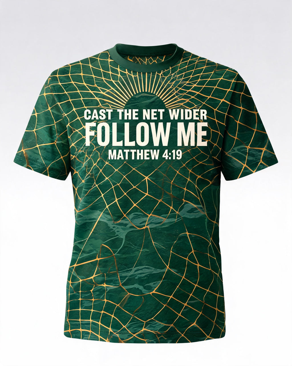 Christian Fishing Shirt - Cast The Net Wider Short-sleeve AOP T-shirt