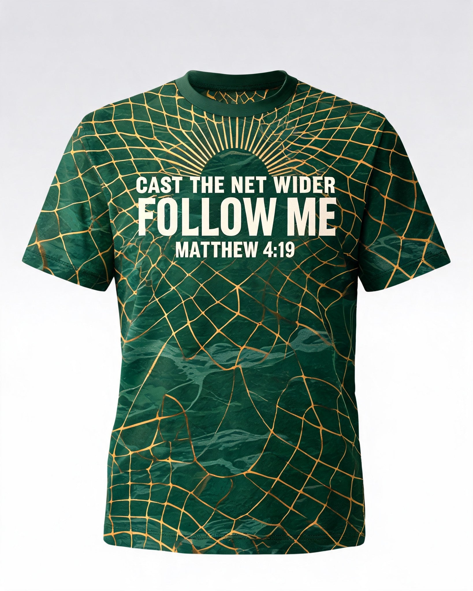Christian Fishing Shirt - Cast The Net Wider Short-sleeve AOP T-shirt