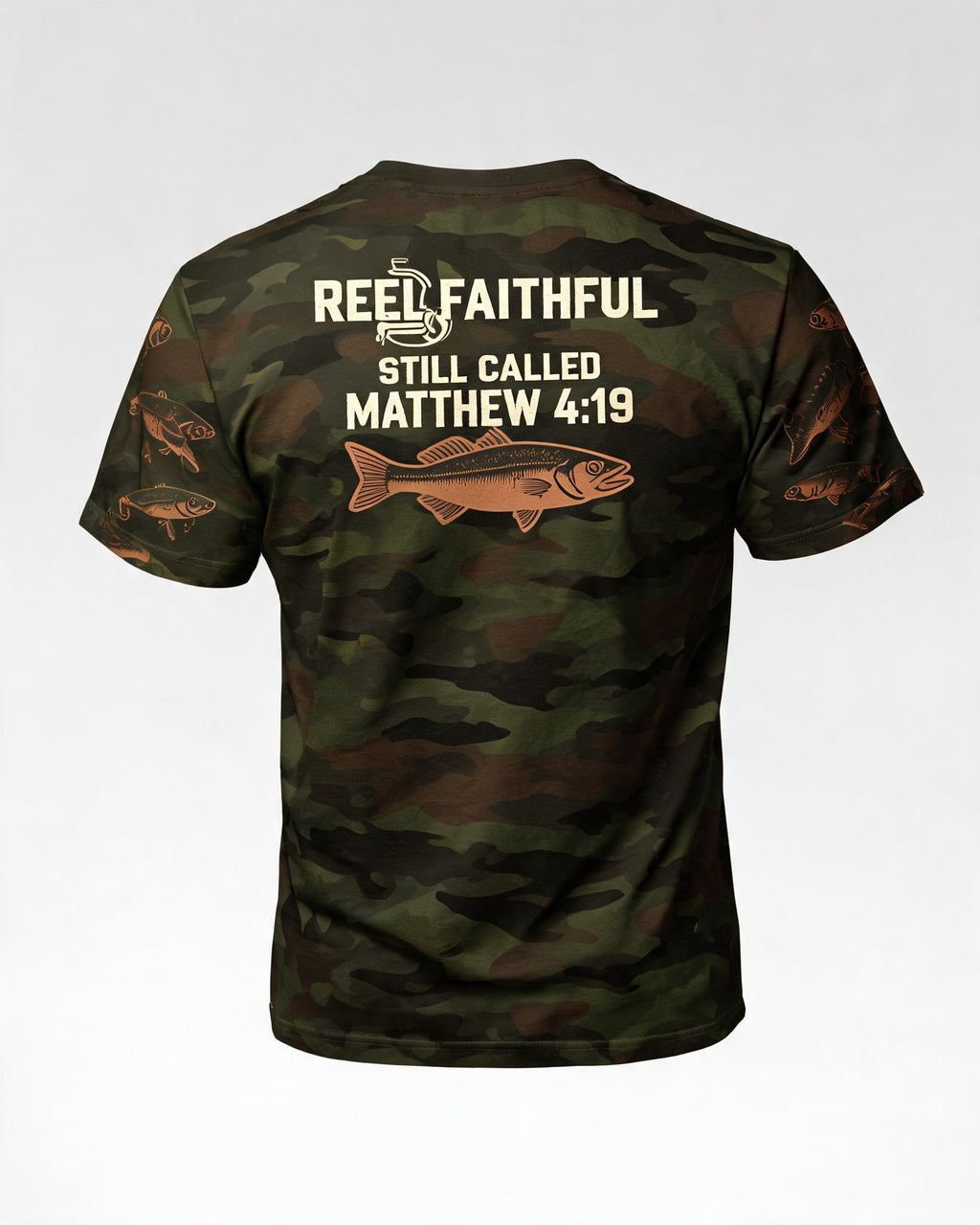 Mens Christian Shirts Funny - Reel Faithful Still Called Short-sleeve AOP T-shirt