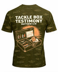 Christian Gift Shop Near Me - Tackle Box Testimony Short-sleeve AOP T-shirt