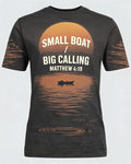 Mens Christian Fishing Shirt - Small Boat Big Calling Short-sleeve AOP T-shirt