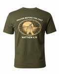 Christian Fishing Shirt For Men - Prayer Before The Cast Short-sleeve AOP T-shirt
