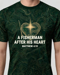 Mens Christian Shirts God Is Good - A Fisherman After His Heart Short-sleeve AOP T-shirt