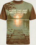 Christian Shirt Comfort Colors - Where The Lake Meets The Lord Short-sleeve AOP T-shirt
