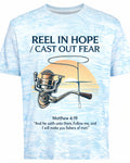 Christian Shirt Brown - Reel In Hope Faith Fishing Short Sleeve AOP T-shirt