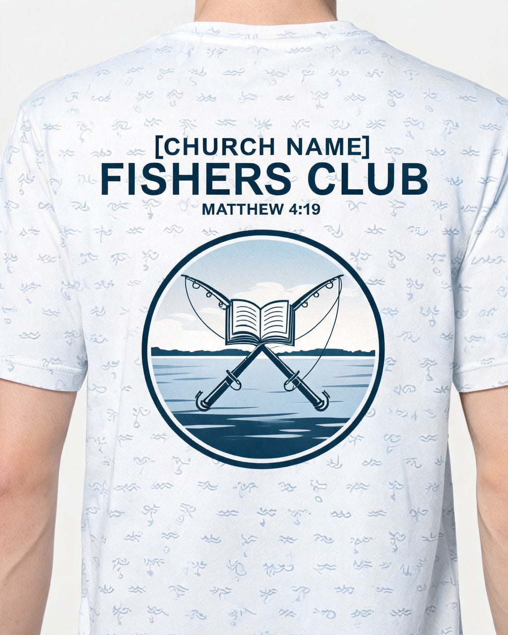 Custom Christian Fishing Shirt - Fishers Club Faith Fishing Short Sleeve AOP T-shirt