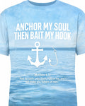 Mens Christian Shirts Funny - Anchor My Soul Then Bait My Hook Faith Fishing Short Sleeve AOP T-shirt