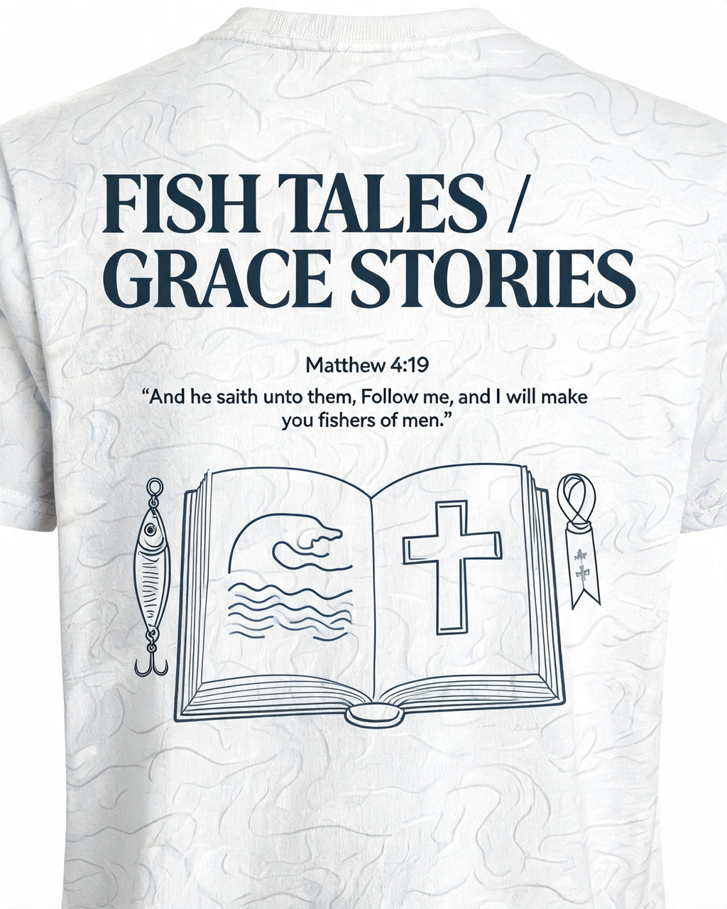 Faith Fishing Shirt - Fish Tales Grace Stories Short Sleeve AOP T-shirt