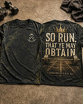 Jesus Shirts For Men Christian Gym AOP Shirt So Run That Ye May Obtain KJV Faith Workout Tee
