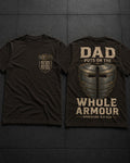 Christian Shirt For Dad Dad Puts On The Whole Armour Gym AOP Tee Ephesians 6:11 KJV Gift