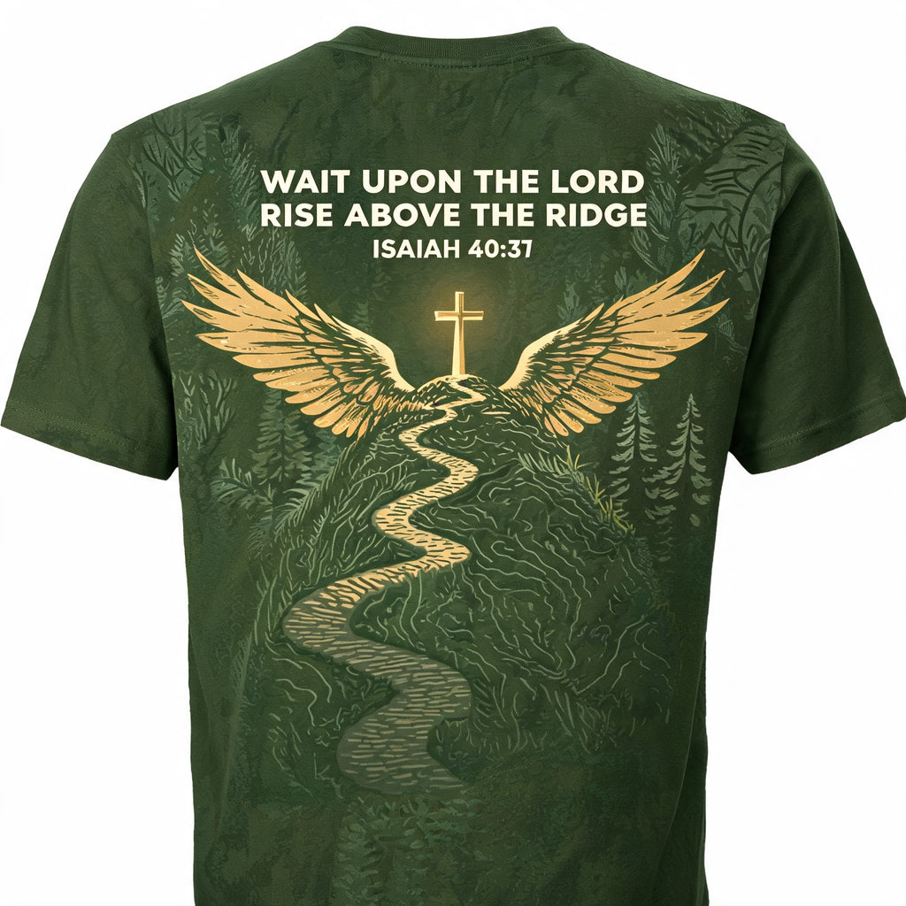 Christian Hiking Shirt Graphic Isaiah 40 31 AOP T-shirt