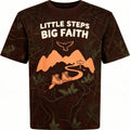 Christian Hiking Shirt For Kids Little Steps Big Faith AOP T-shirt