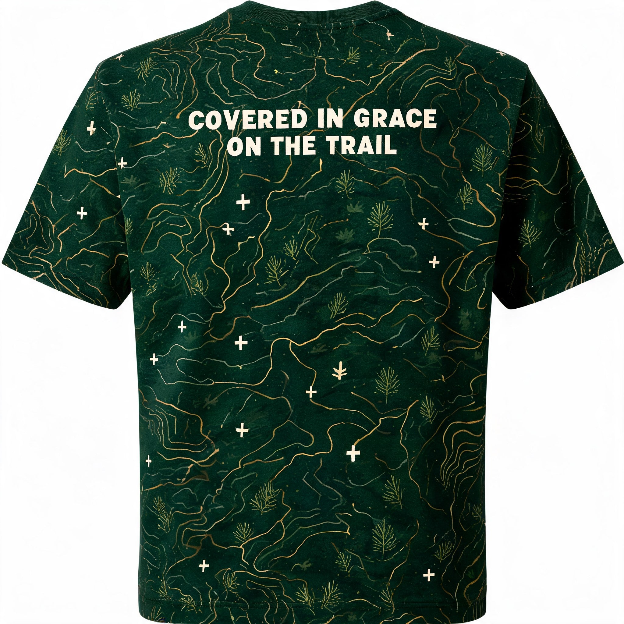 Christian Shirt Camo Covered In Grace Hiking AOP T-shirt