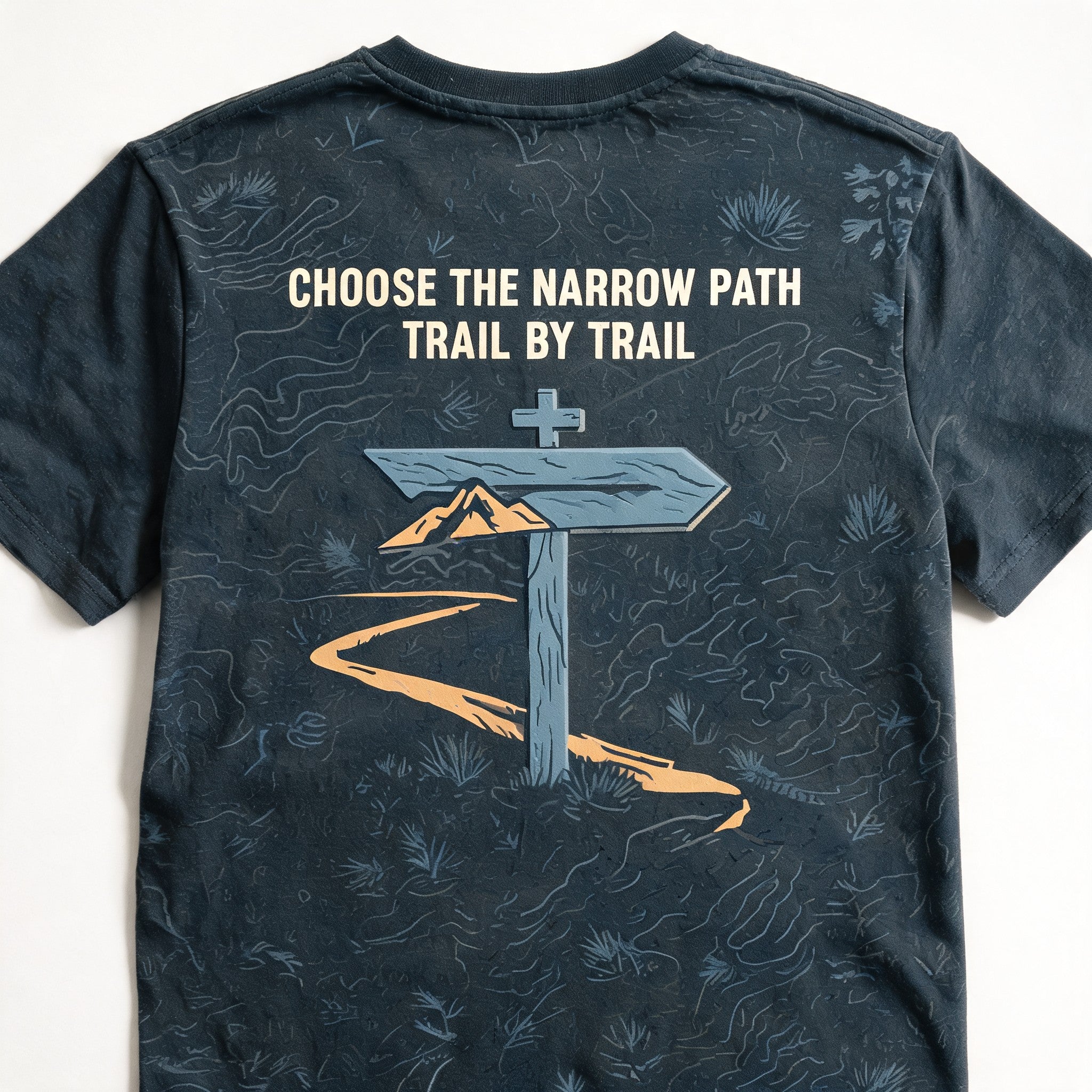Christian Shirt Cross Narrow Path Hiking AOP T-shirt