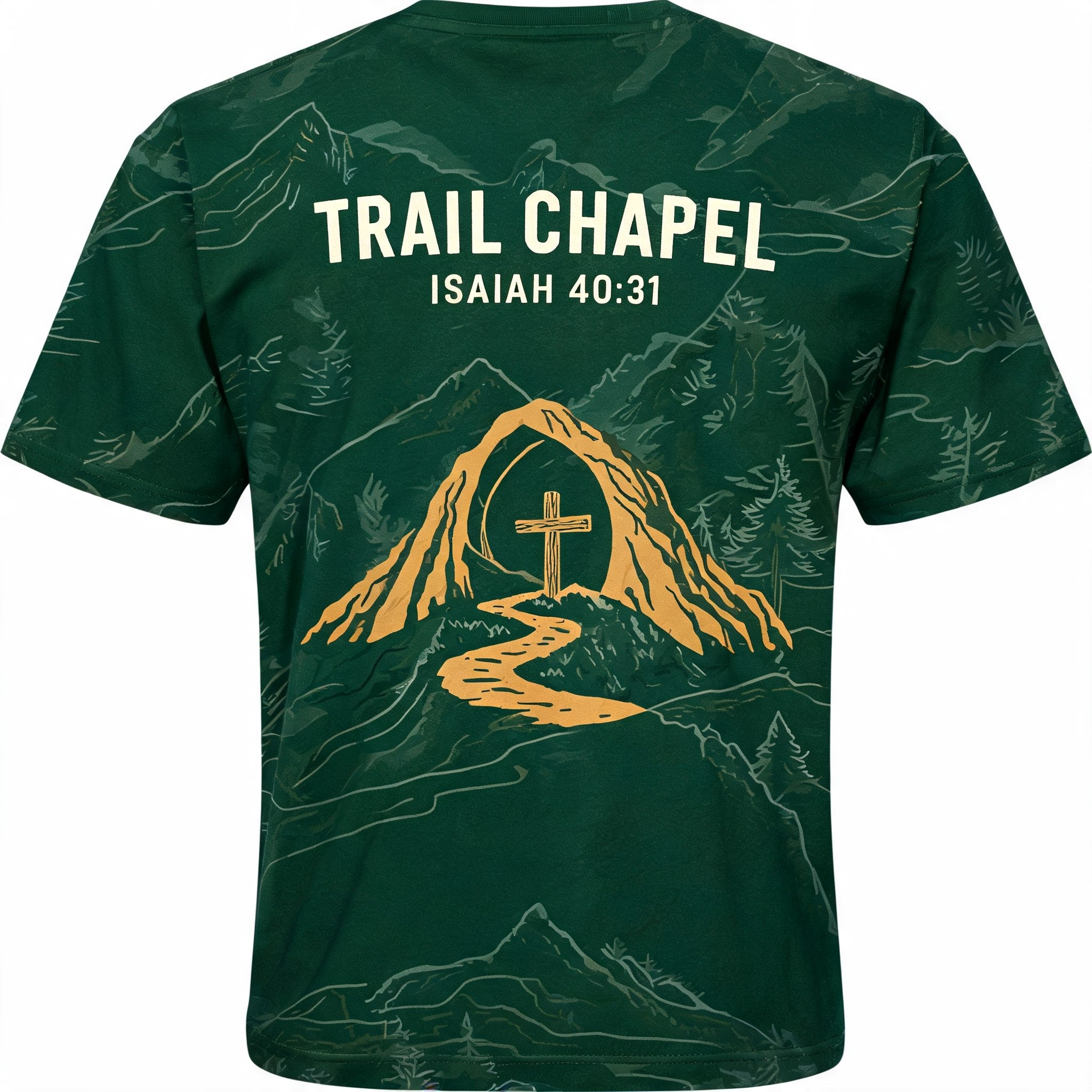 Christian Shirt Cross Trail Chapel Hiking AOP T-shirt
