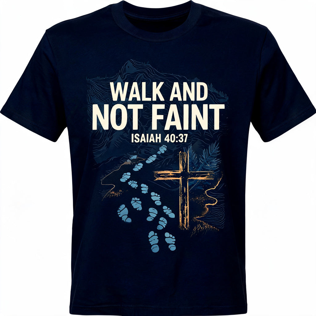 Christian Shirt Minimalist Walk And Not Faint Hiking AOP T-shirt