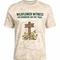 Cute Christian Shirts For Women Wildflower Witness Hiking AOP T-shirt