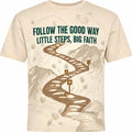 Jesus Shirts For Kids Follow The Good Way Hiking AOP T-shirt