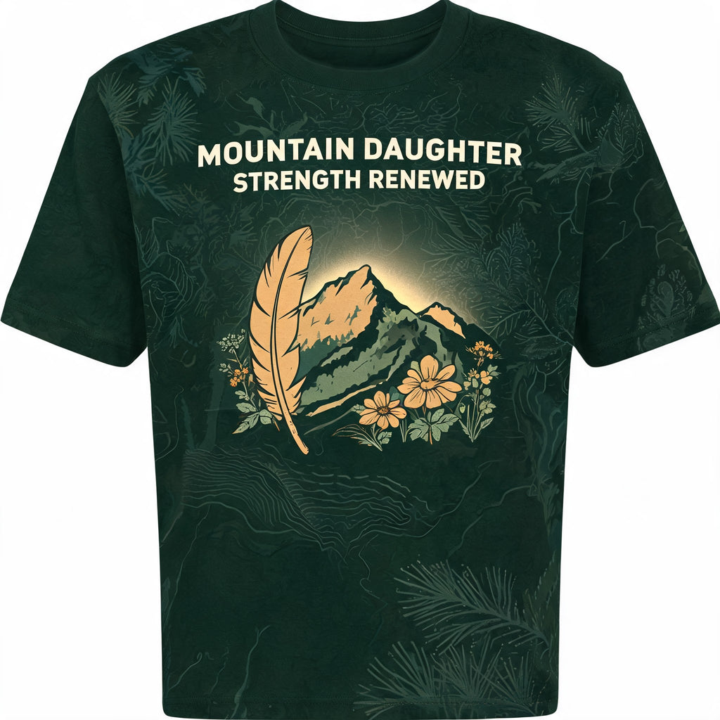 Christian Shirt For Girls Mountain Daughter Hiking AOP T-shirt