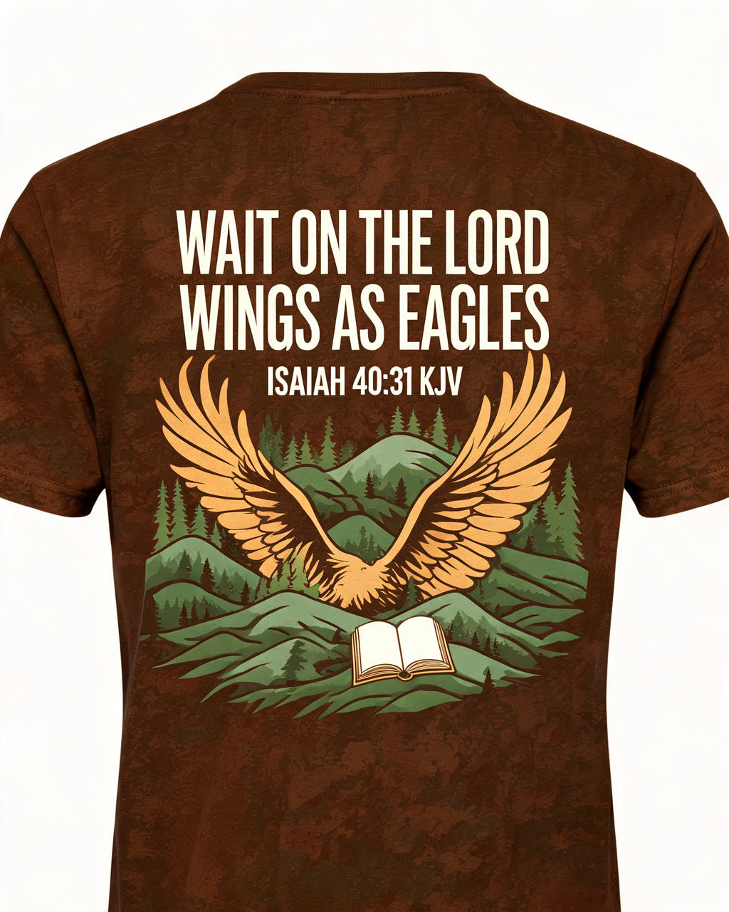 Christian Shirt Green Wings As Eagles Hiking AOP T-shirt