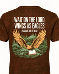 Christian Shirt Green Wings As Eagles Hiking AOP T-shirt