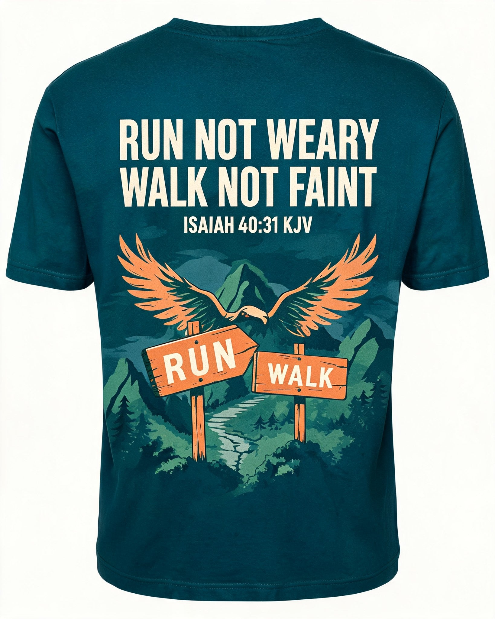Isaiah 40 31 Shirt Run Not Weary Hiking AOP T-shirt