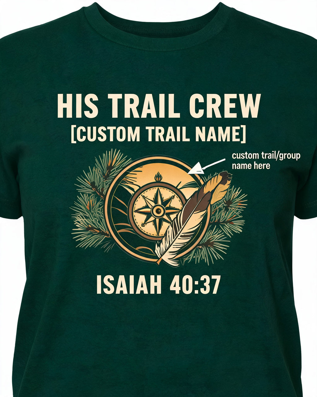 Custom Christian Hiking Shirt Trail Crew AOP T-shirt