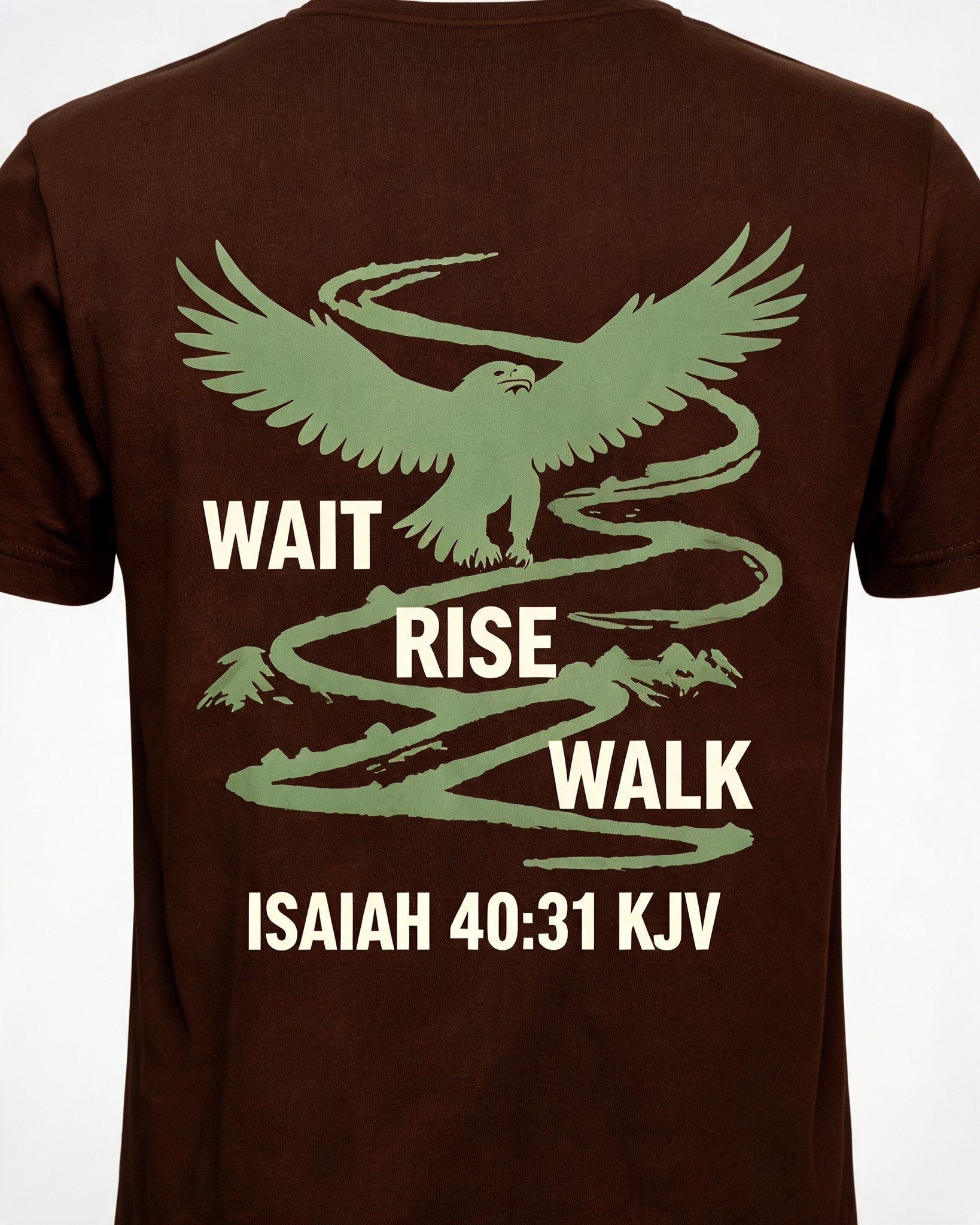 Christian Shirt Green Wait Rise Walk Hiking AOP Tee