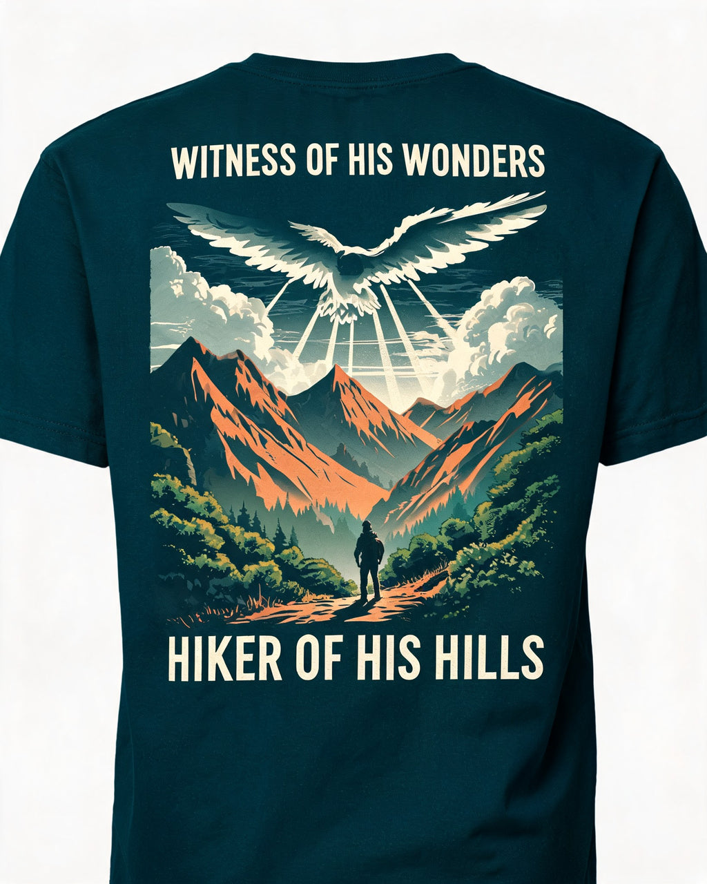Christian Shirts For Men Witness Of His Wonders Hiking AOP Tee