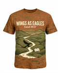Christian Shirt Brown - Wings As Eagles Ridge Walk Isaiah 40:31 Short-sleeve AOP T-shirt
