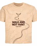 Christian Shirt Minimalist - Walk And Not Faint Minimal Trail Isaiah 40:31 Short-sleeve AOP T-shirt
