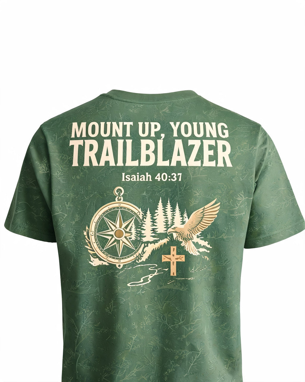 Christian Shirt For Boys - Boys Mount Up Hiking Faith Isaiah 40:31 Short-sleeve AOP T-shirt