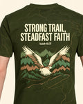 Mens Christian Shirts Big And Tall - Strong Trail Steadfast Faith Isaiah 40:31 Short-sleeve AOP T-shirt