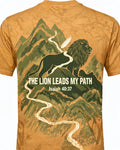 Christian Shirt Lion - Lion Path To The Mountain Isaiah 40:31 Short-sleeve AOP T-shirt