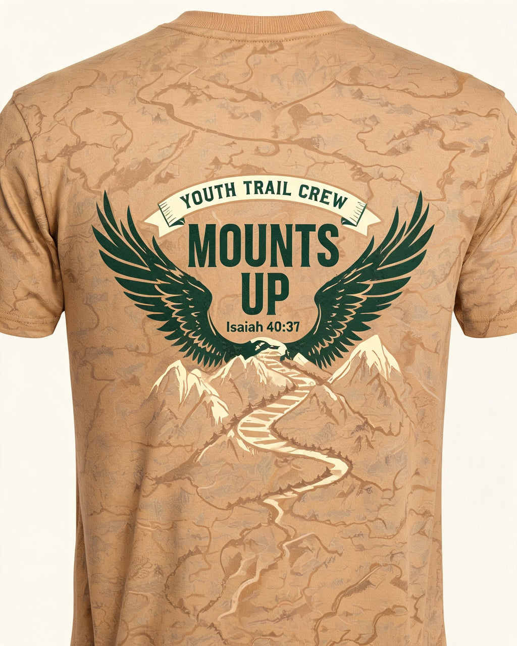 Custom Christian Hiking Shirt - Personalized Trail Crew Faith Gift Isaiah 40:31 Short-sleeve AOP T-shirt