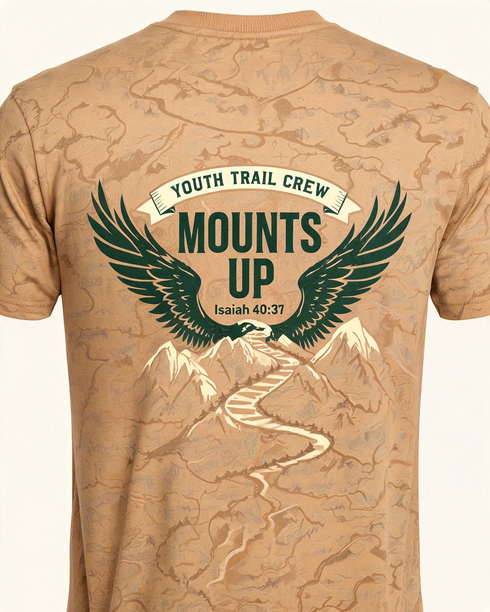 Custom Christian Hiking Shirt - Personalized Trail Crew Faith Gift Isaiah 40:31 Short-sleeve AOP T-shirt