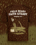 Christian Hunting Shirts For Men Field Ready Faith Steady AOP T-shirt
