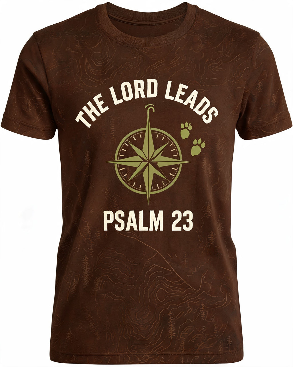 Christian Shirt Minimalist The Lord Leads Hunting AOP T-shirt