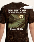 Christian Hunting Shirts For Men Personalized Hunt Camp Psalm 23 AOP Tee