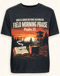 Mens Christian Hunting Shirt God Is Good Before Daybreak AOP Tee