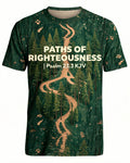 Christian Hunting Shirts For Men Paths Of Righteousness AOP Tee