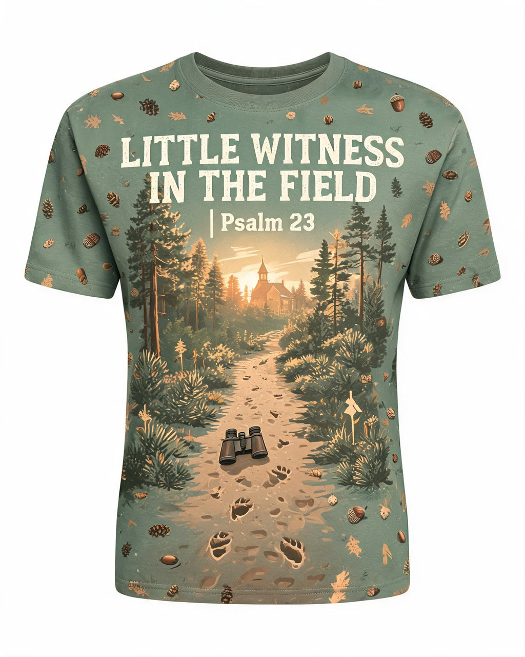 Christian Hunting Shirt Little Witness In The Field AOP Tee