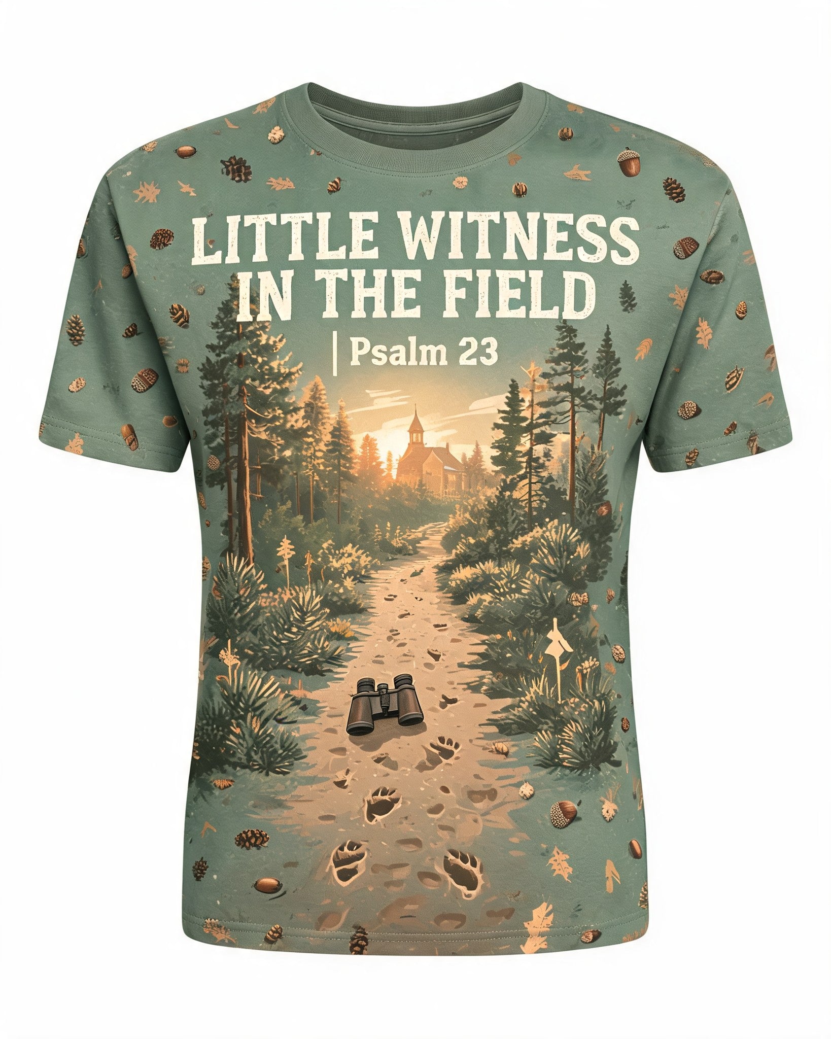 Christian Hunting Shirt Little Witness In The Field AOP Tee