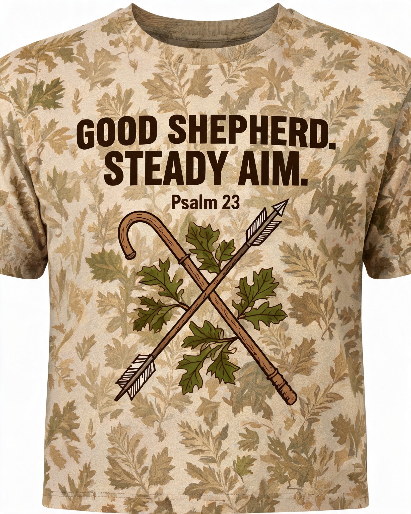 Christian Hunting Shirt - Good Shepherd Steady Aim Short Sleeve AOP T-shirt
