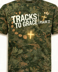 Christian Shirt Camo Tracks To Grace Hunting AOP Tee