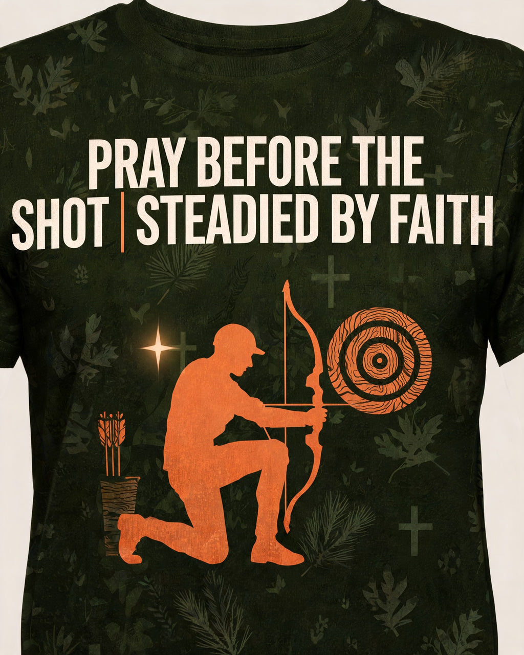 Christian Bowhunting Shirt Pray Before The Shot AOP Tee