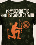 Christian Bowhunting Shirt Pray Before The Shot AOP Tee