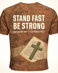 Stand Fast Be Strong KJV Christian Shirt Men’s AOP Tee